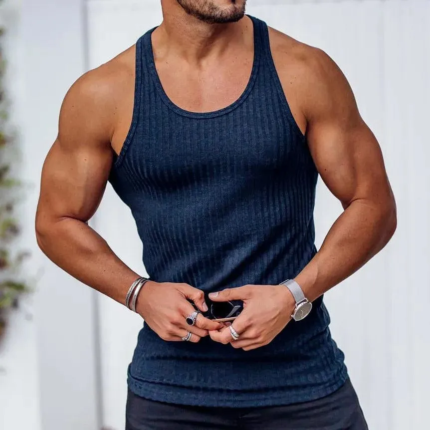 Allrj Man Ribbed Tank