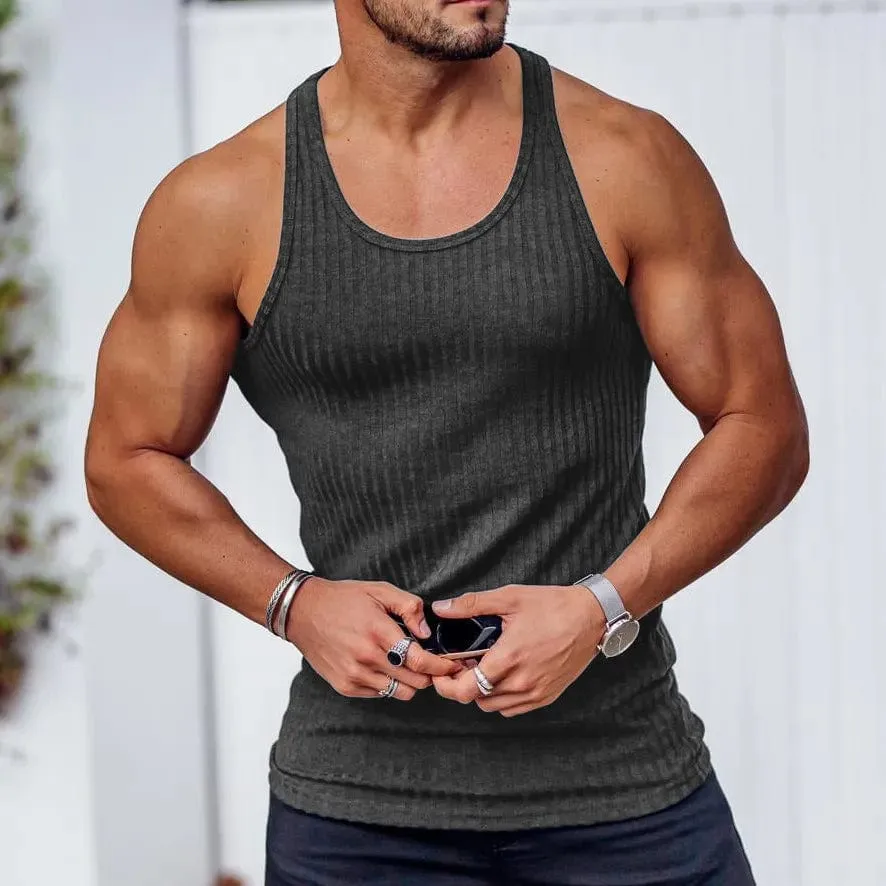 Allrj Man Ribbed Tank