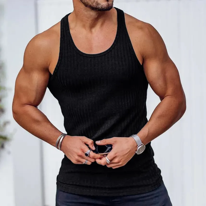 Allrj Man Ribbed Tank