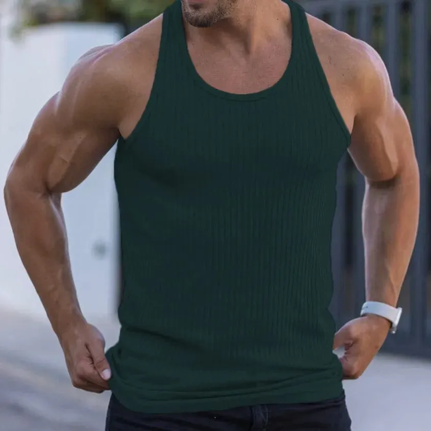 Allrj Man Ribbed Tank