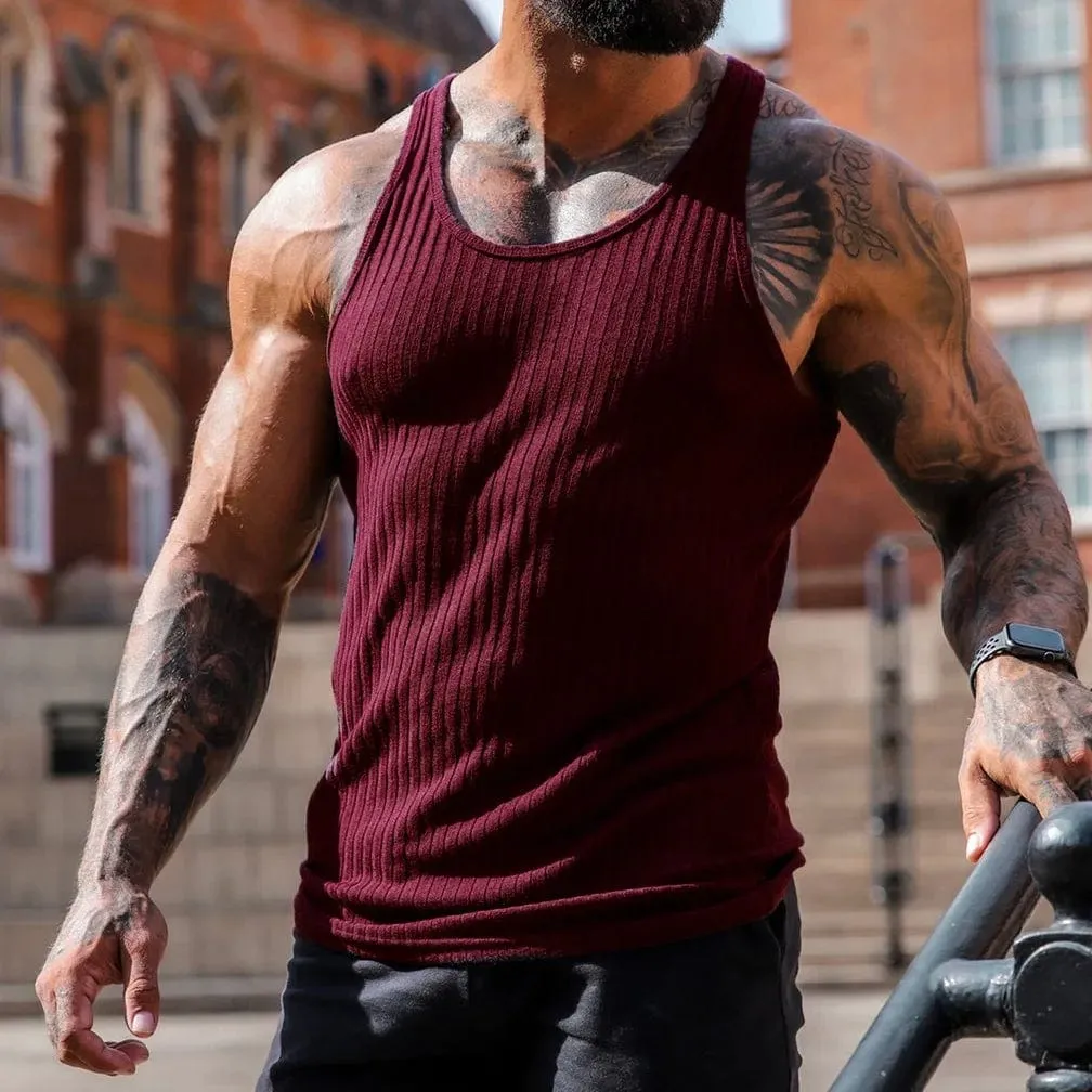 Allrj Man Ribbed Tank