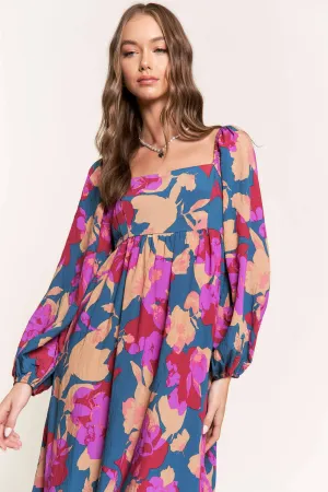 At Last Floral Midi Dress