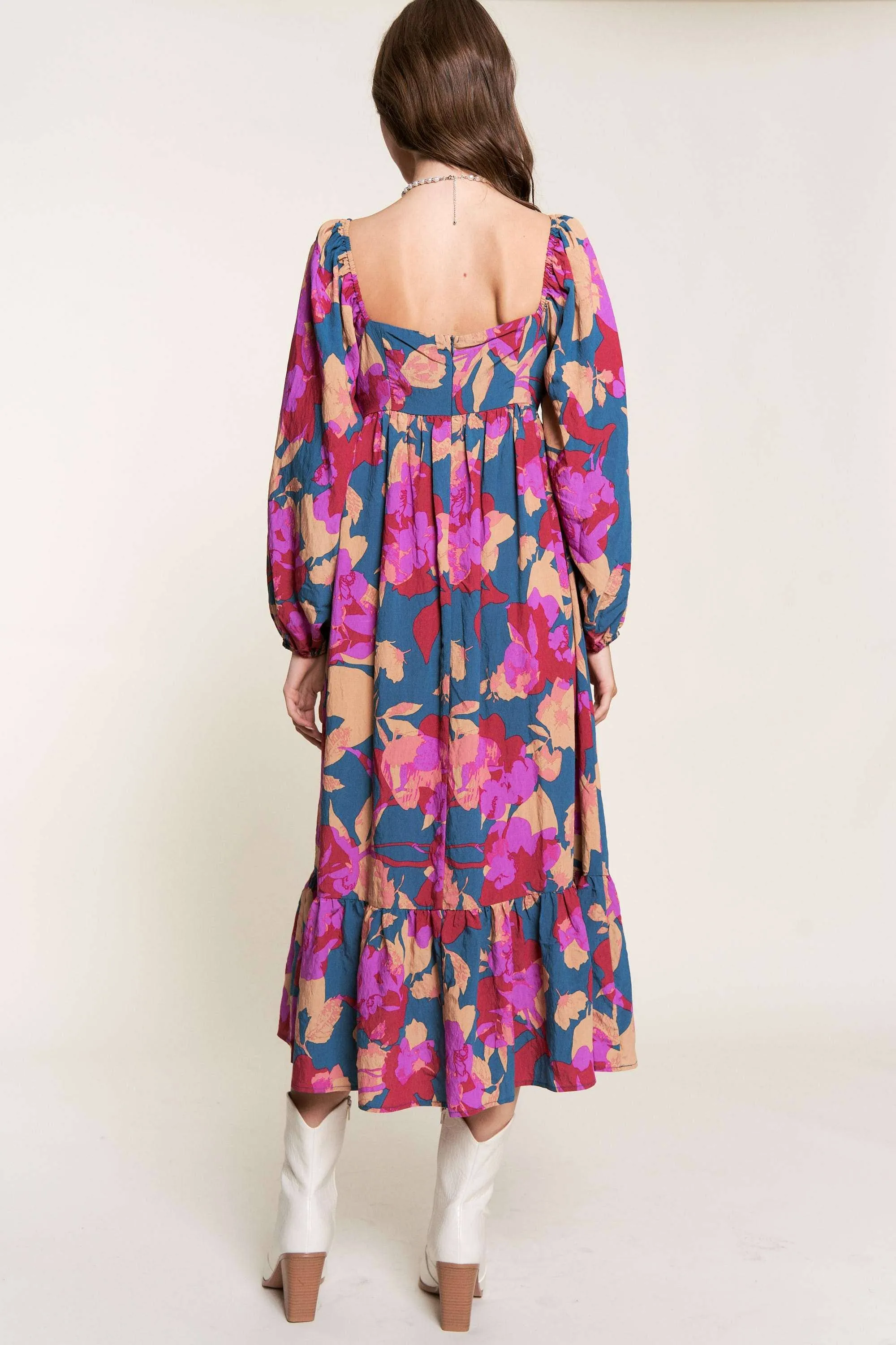 At Last Floral Midi Dress