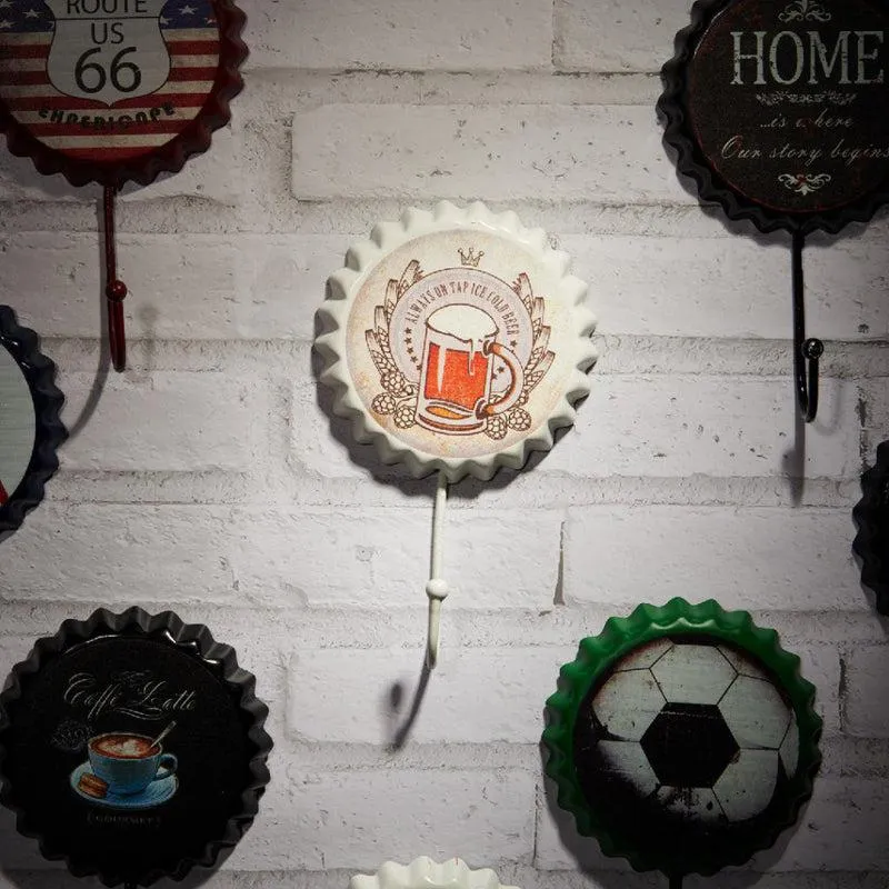 Beer Bottle Cap Retro Wall Hook