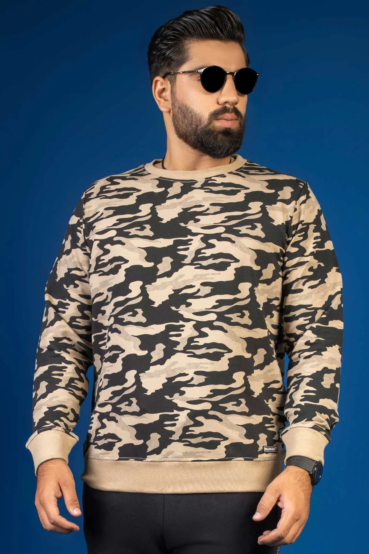 Black Camo SCLO Sweatshirt (Plus Size) - W23 - MSW085P