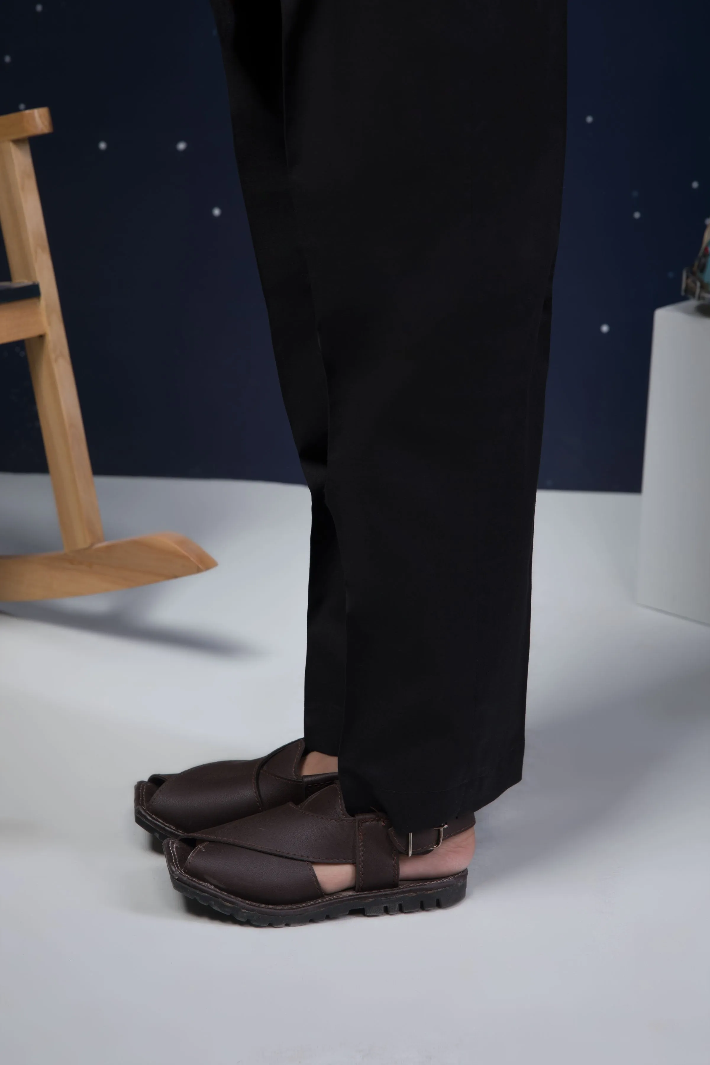 Black Non-Stretch Trouser