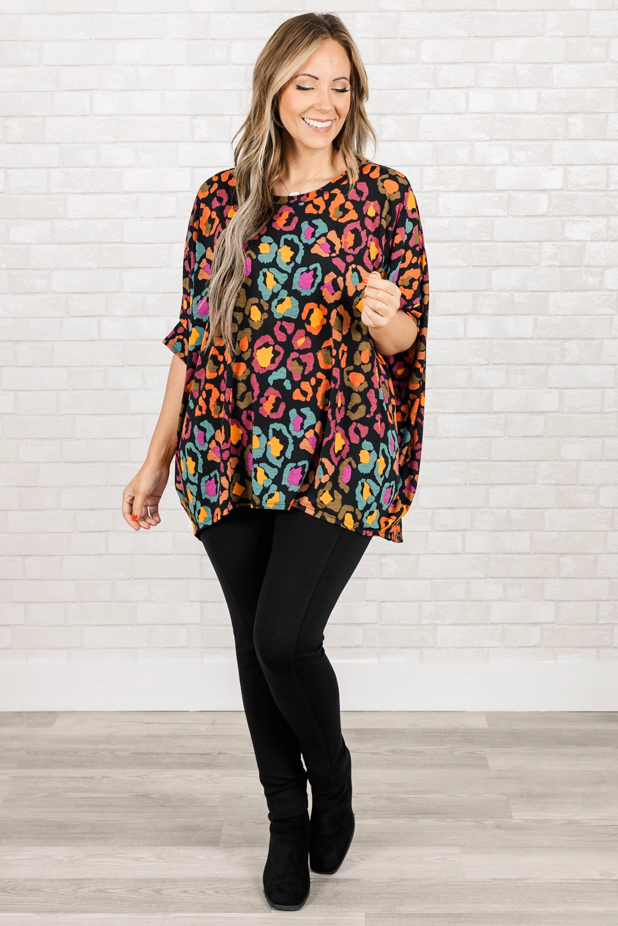 Blissful Thinking Top, Black Multi