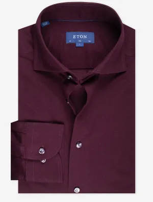 Burgundy Pique Shirt