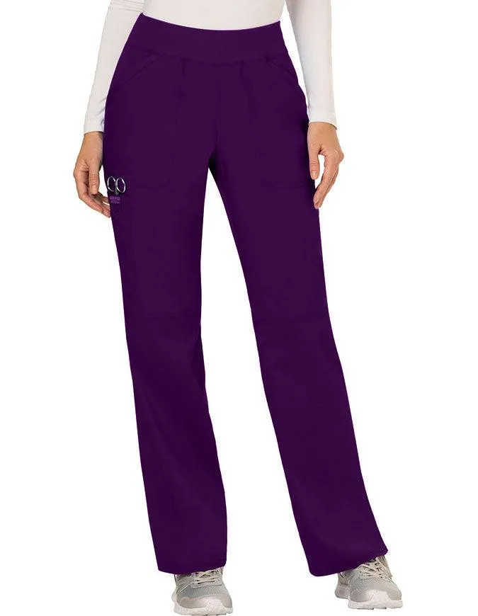 Cherokee Workwear WW Revolution Women's Mid Rise Straight Leg Pull-on Pant