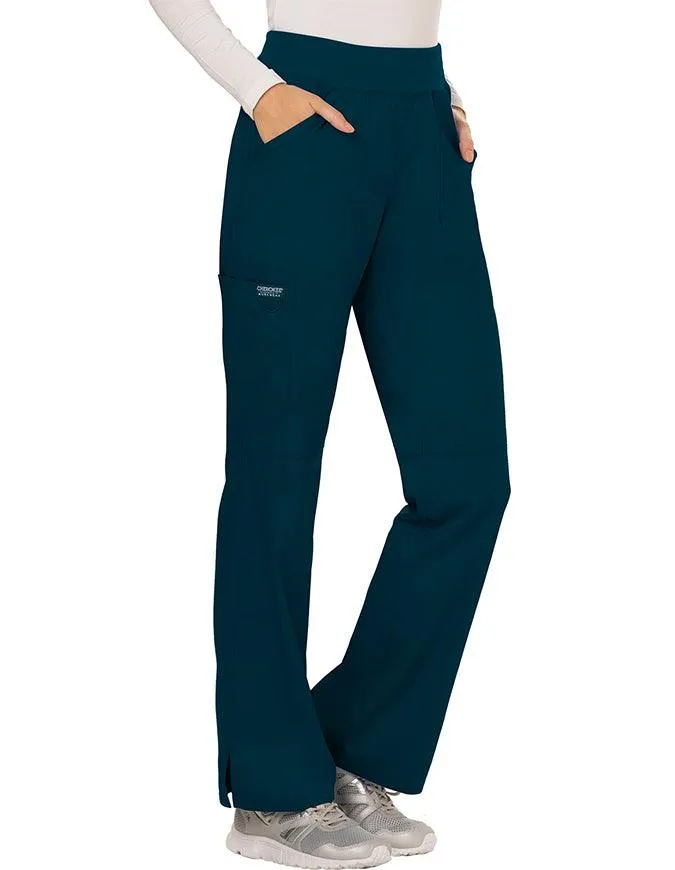 Cherokee Workwear WW Revolution Women's Mid Rise Straight Leg Pull-on Pant