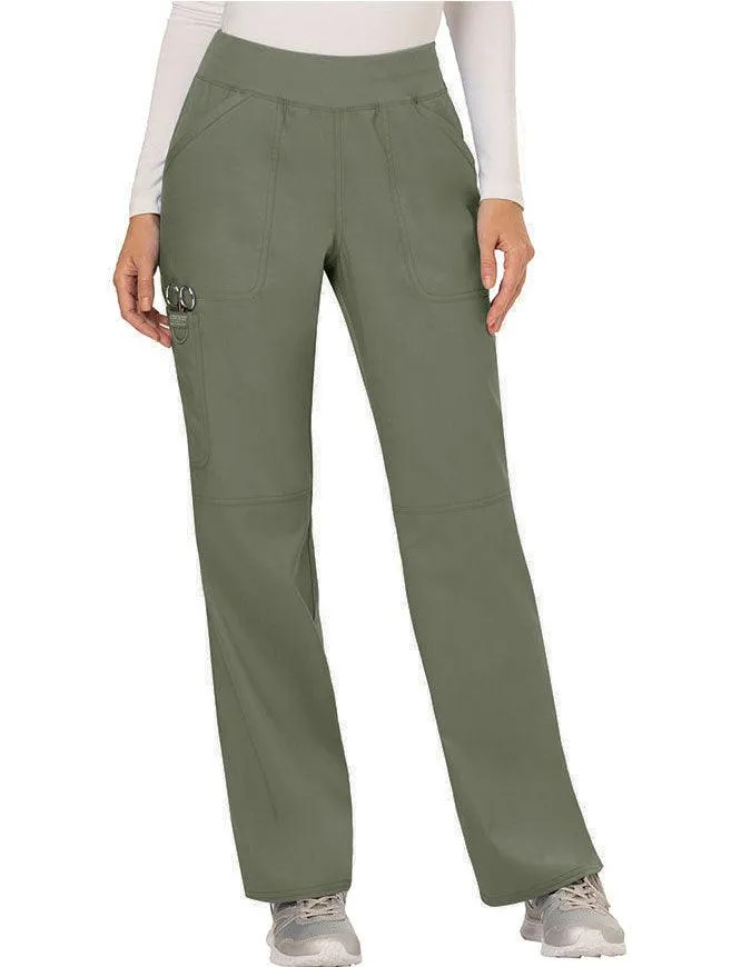 Cherokee Workwear WW Revolution Women's Mid Rise Straight Leg Pull-on Pant