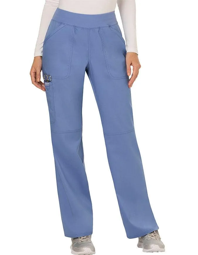 Cherokee Workwear WW Revolution Women's Mid Rise Straight Leg Pull-on Pant