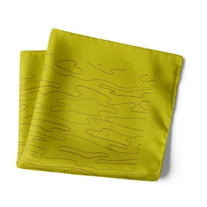 Chokore Citrine Flagstick Silk Pocket Square - Sporty Silks Range