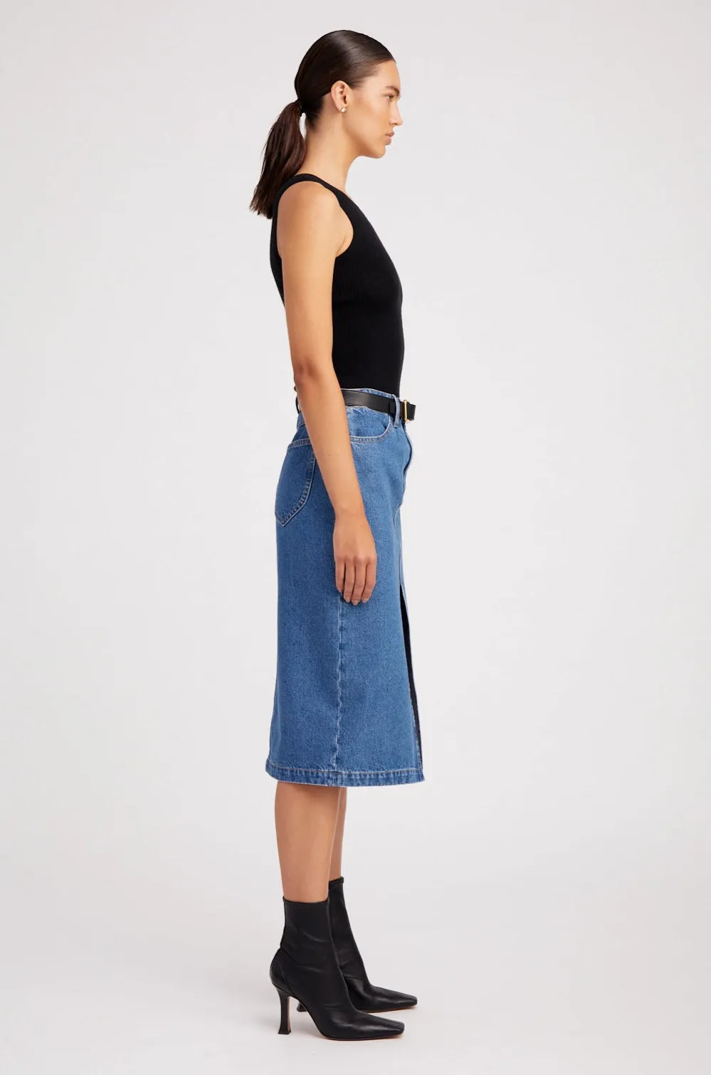 Coco Denim A-Line Pencil Skirt