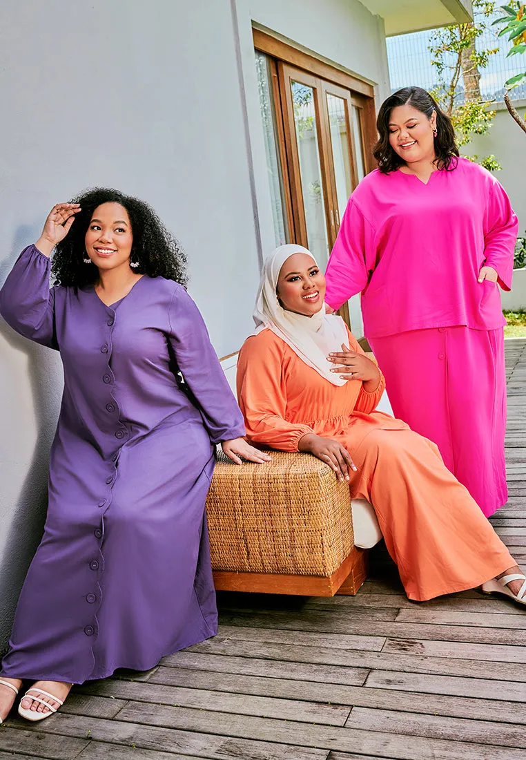 DEFECT ITEM Adlina Vibrant Raya Batwing Kurung Top