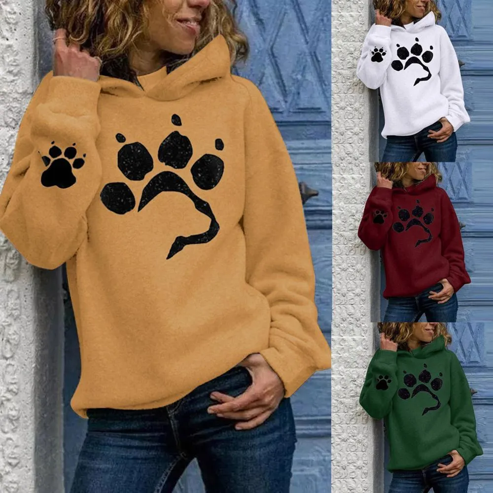 Dog Paw Print Women's Hoodies