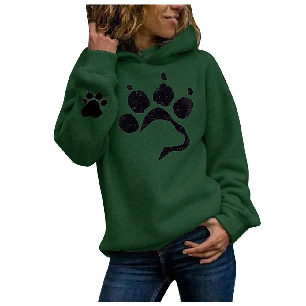 Dog Paw Print Women's Hoodies