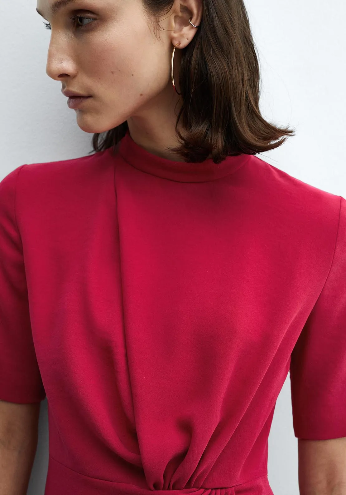 Draped detail dress