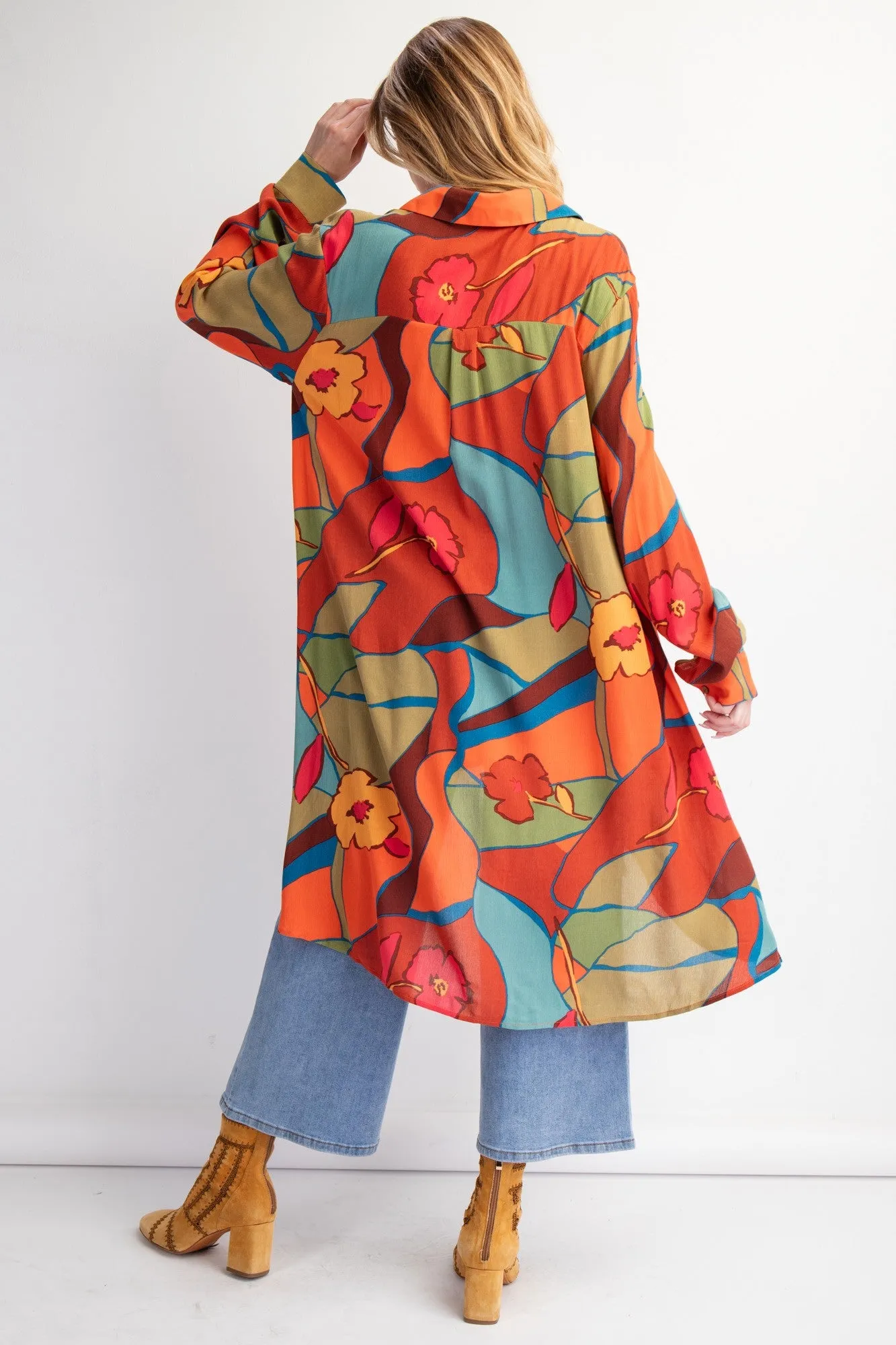 Easel Printed Rayon Duster