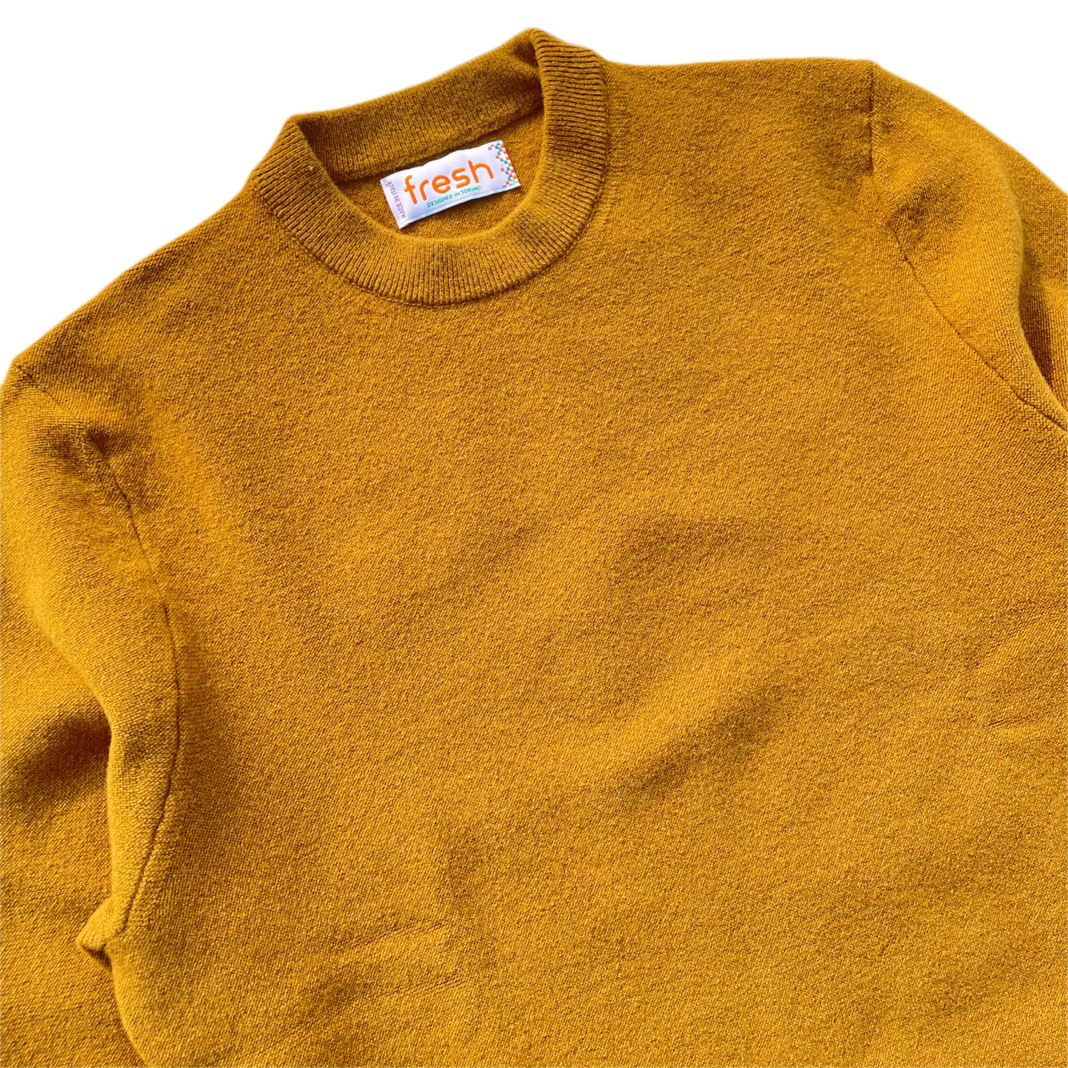 FRESH Crew Neck Wool Sweater Olio Yellow