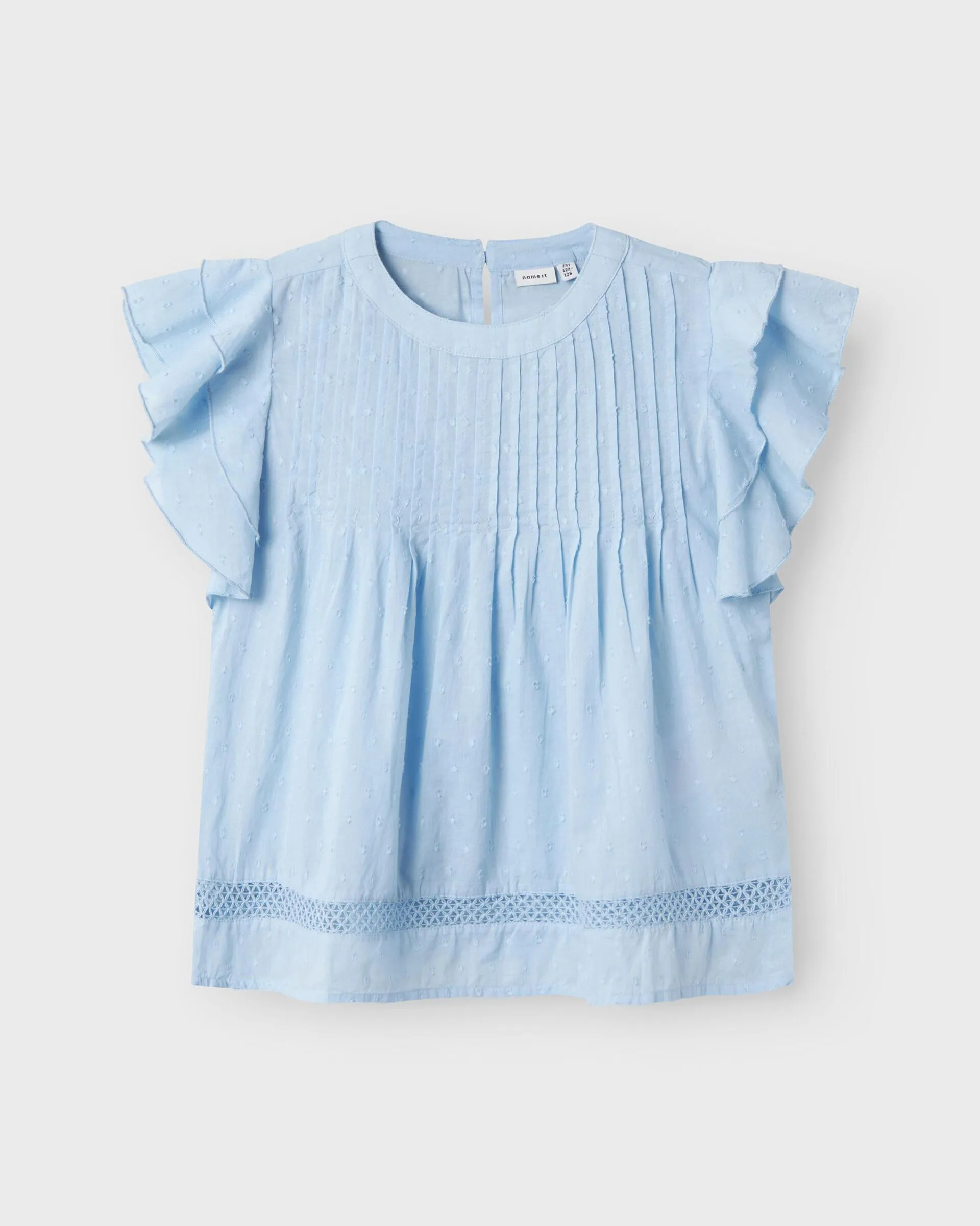 Girls Faride Top in Chambray Blue