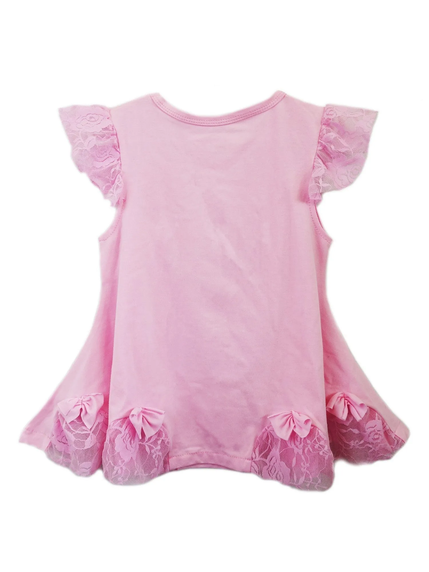 Girls Pink Sequins French Bulldog Pom-Pom Swing Dress 9M-8