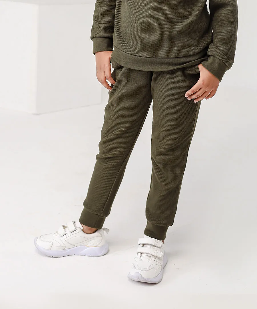 Girls' Waffle Knit Joggers