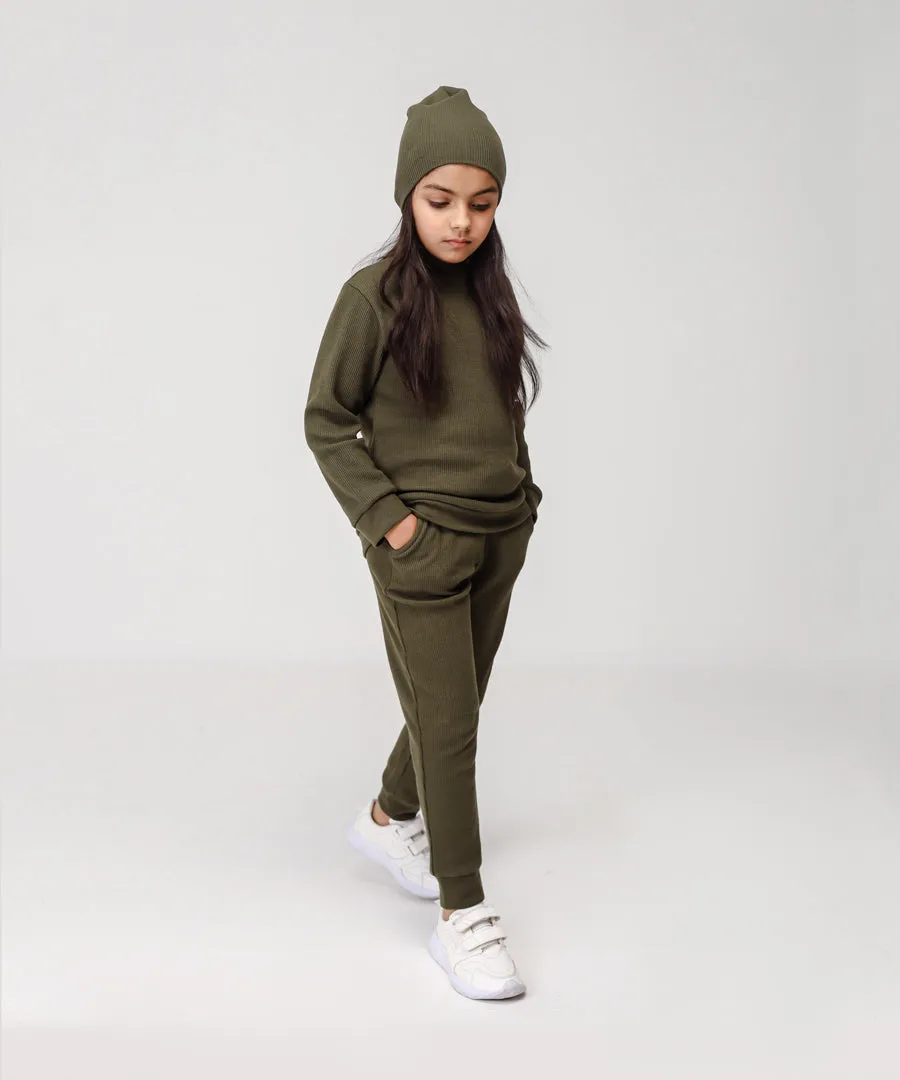 Girls' Waffle Knit Joggers