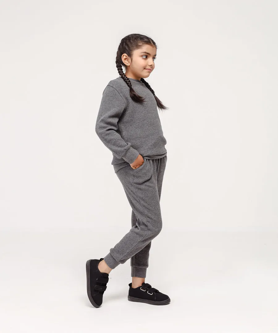 Girls' Waffle Knit Joggers