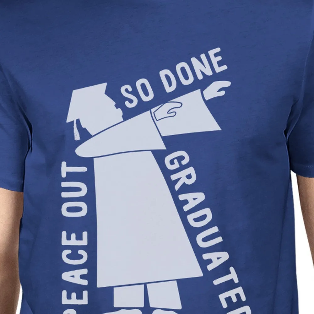 Graduated Dab Dance Mens Royal Blue Shirt