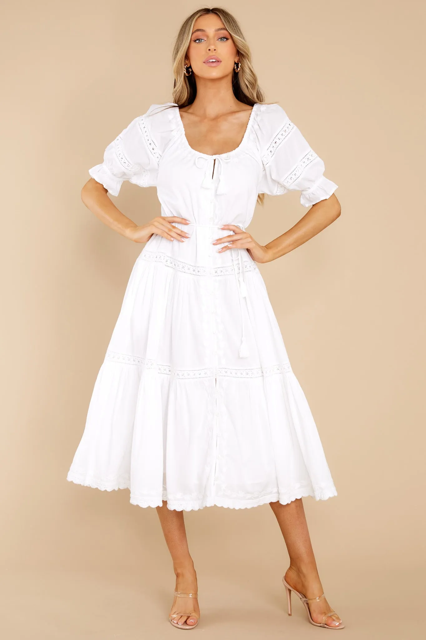 Katalina White Midi Dress