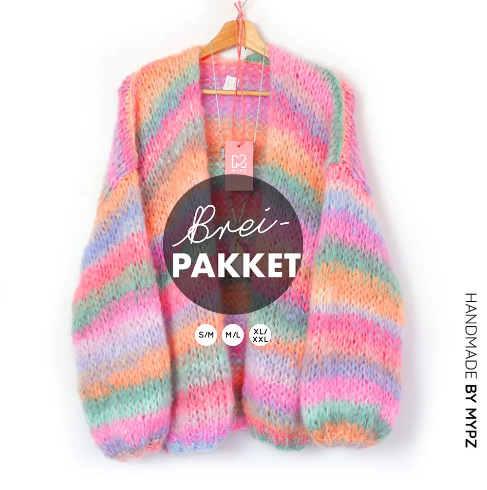 Knitting Kit – MYPZ  Chunky Mohair Cardigan Pastelicious No15 (ENG-NL-DE)