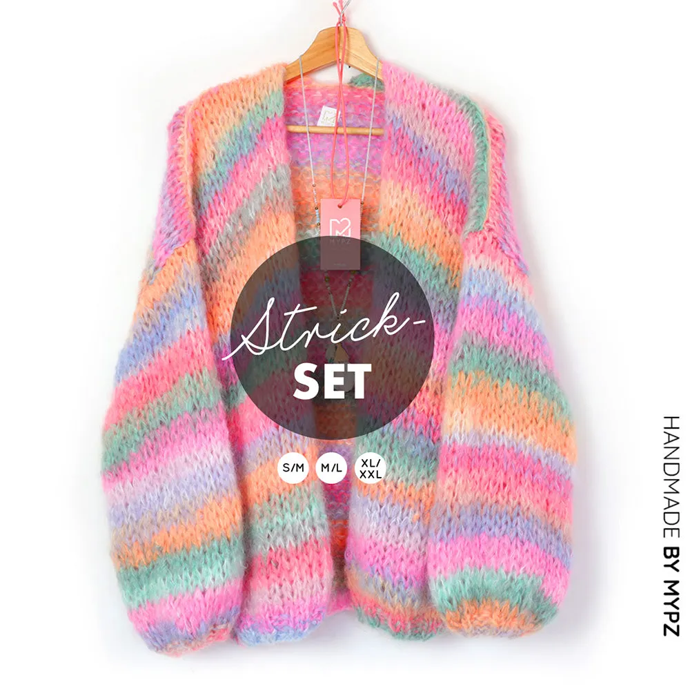 Knitting Kit – MYPZ  Chunky Mohair Cardigan Pastelicious No15 (ENG-NL-DE)