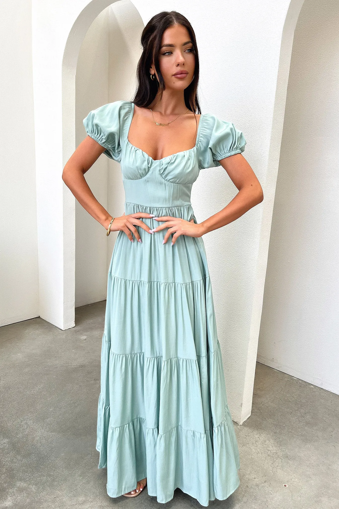 Levona Maxi Dress - Sage