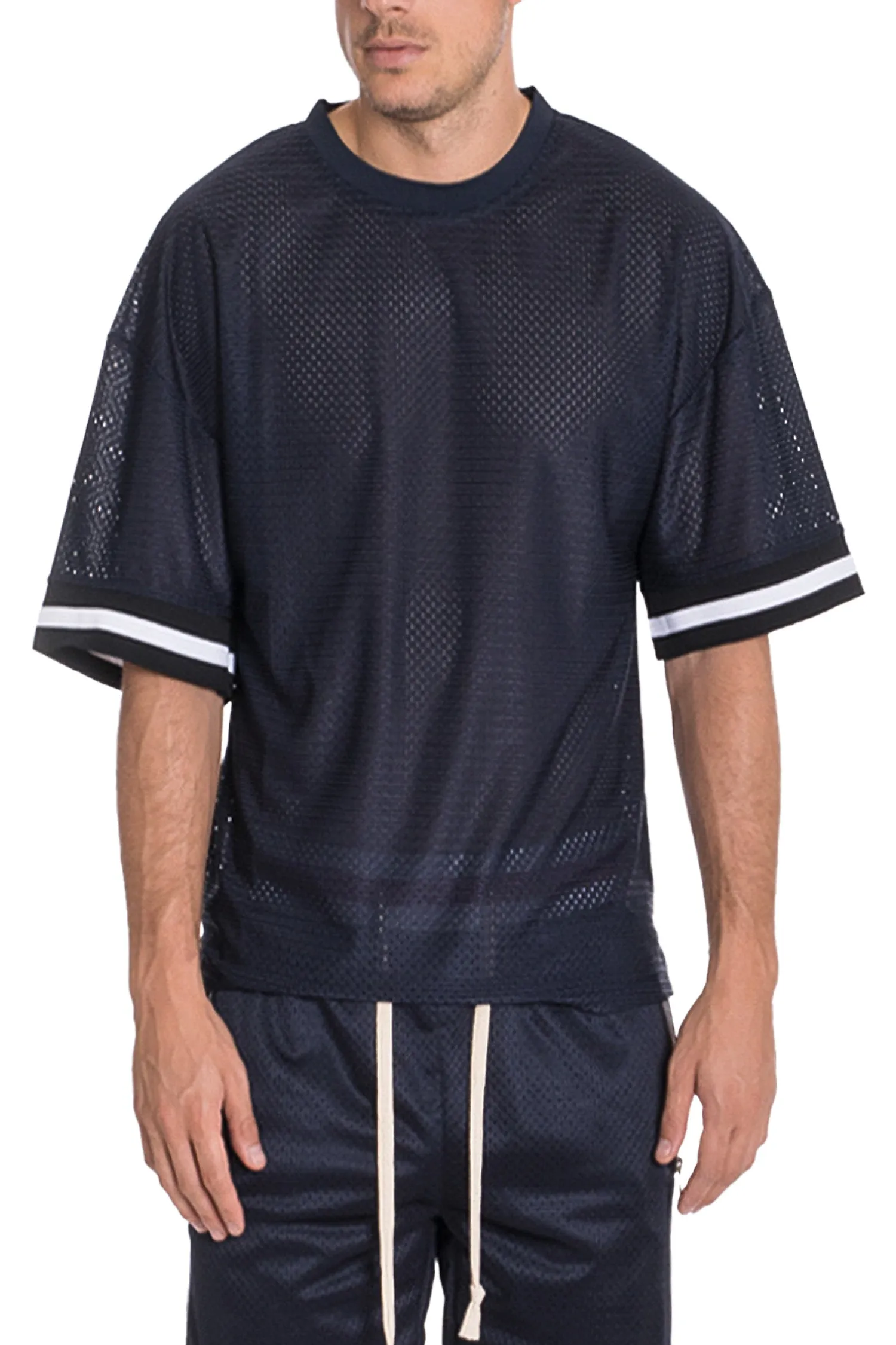 Men's Full Mesh Sleeve Tape Jersey T-Shirts