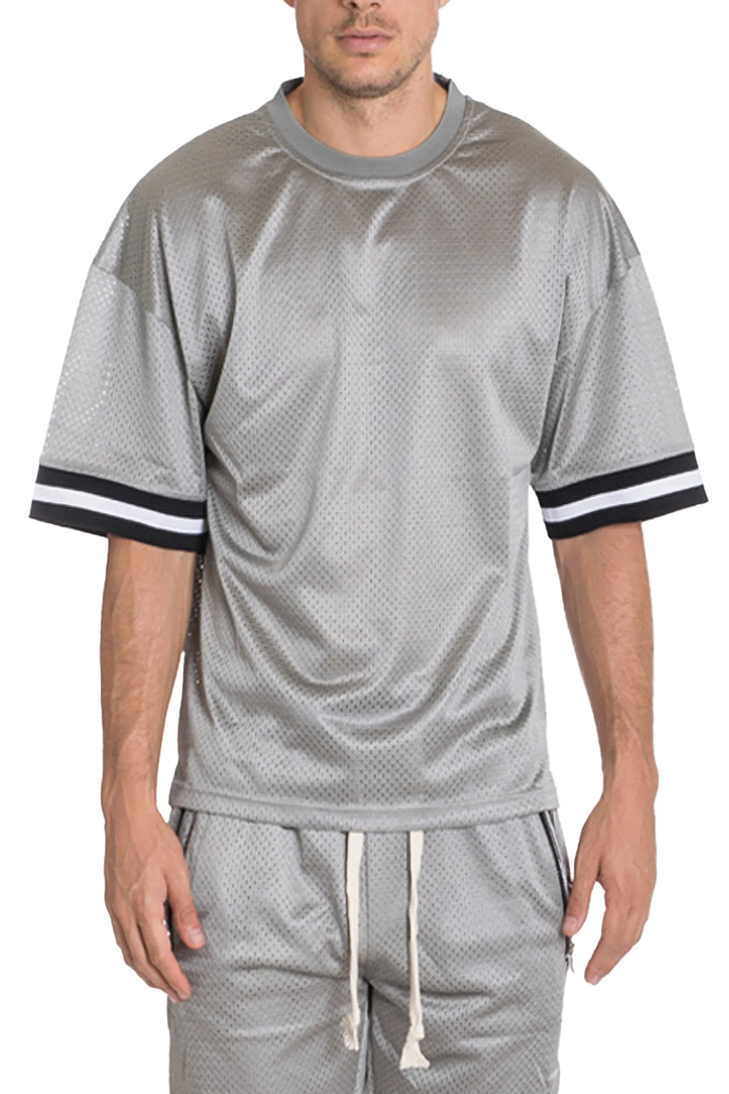 Men's Full Mesh Sleeve Tape Jersey T-Shirts