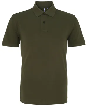 Mens Plain Short Sleeve Polo Shirt - Olive