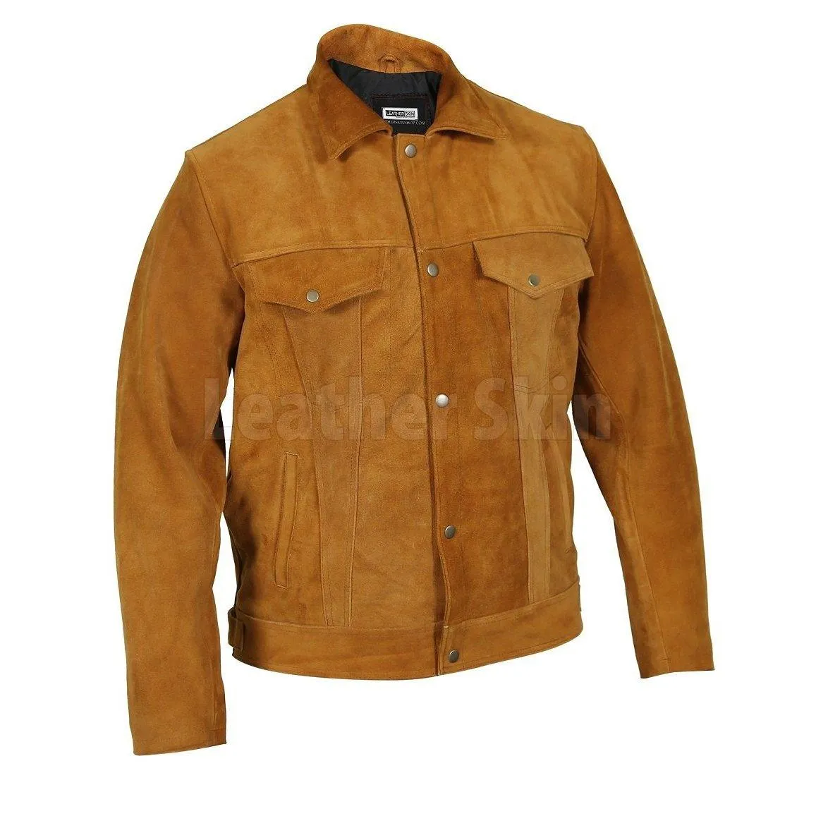 Men's Tan Suede Genuine Western Leather Jacket