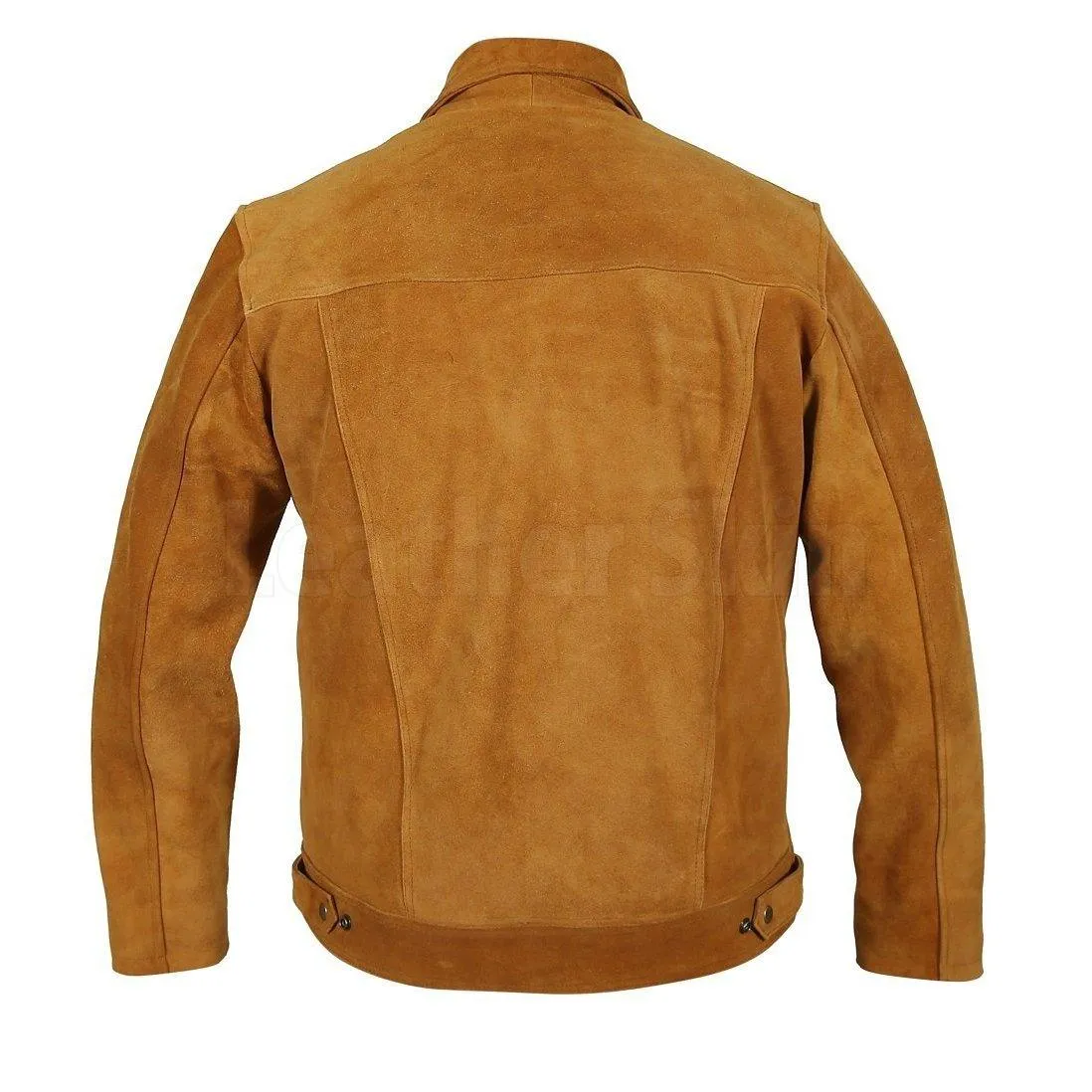 Men's Tan Suede Genuine Western Leather Jacket