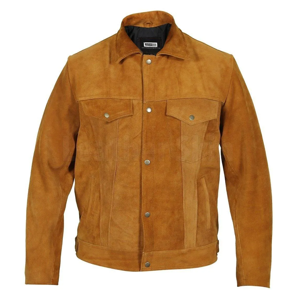 Men's Tan Suede Genuine Western Leather Jacket