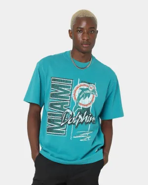 Mitchell & Ness Miami Dolphins Vintage Zig Zag T-Shirt Faded Teal