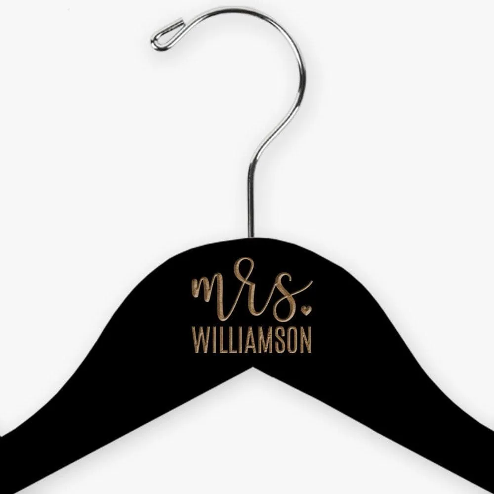 Mr / Mrs Personalized Wooden Hanger