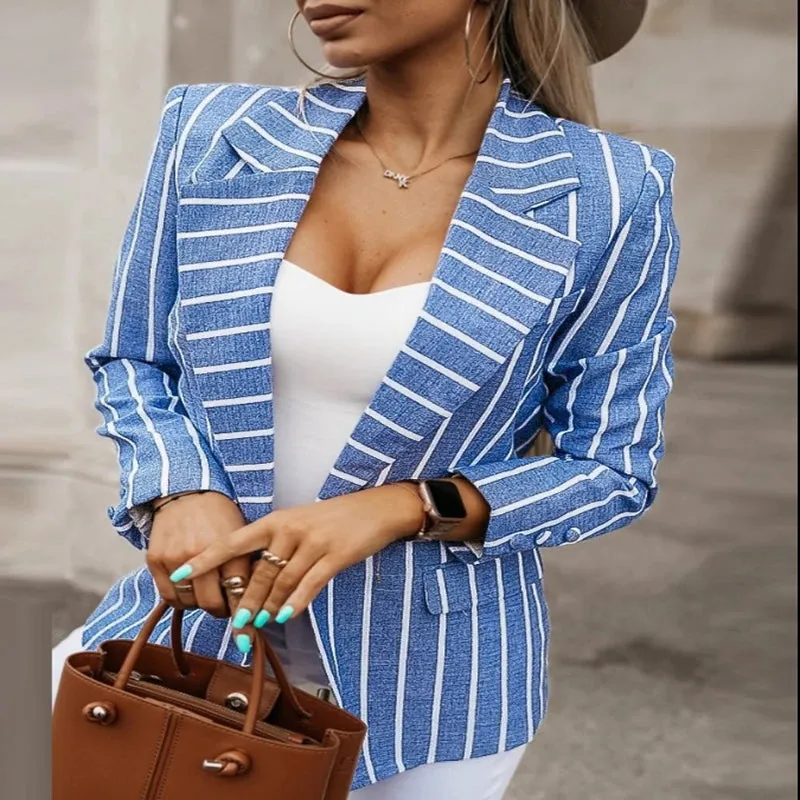 New Heights Pinstriped Blazer