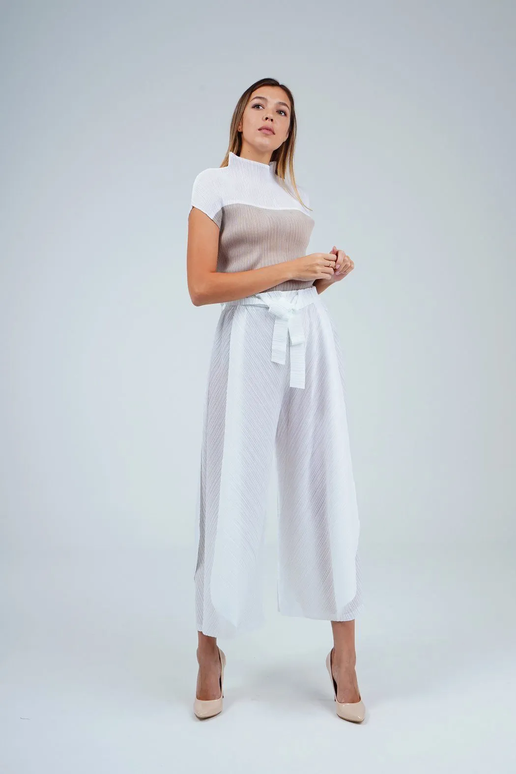 Palmira Double-Layered Genie Pleated Pants