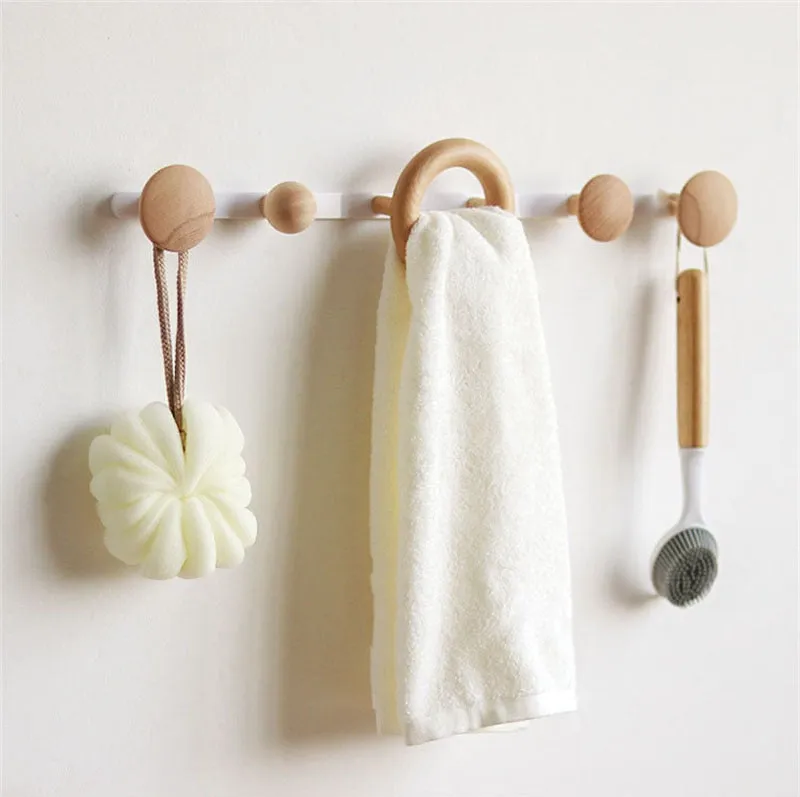 Pin Dot Wooden Wall Hooks