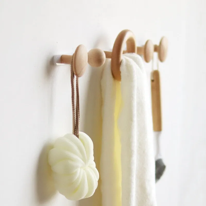 Pin Dot Wooden Wall Hooks