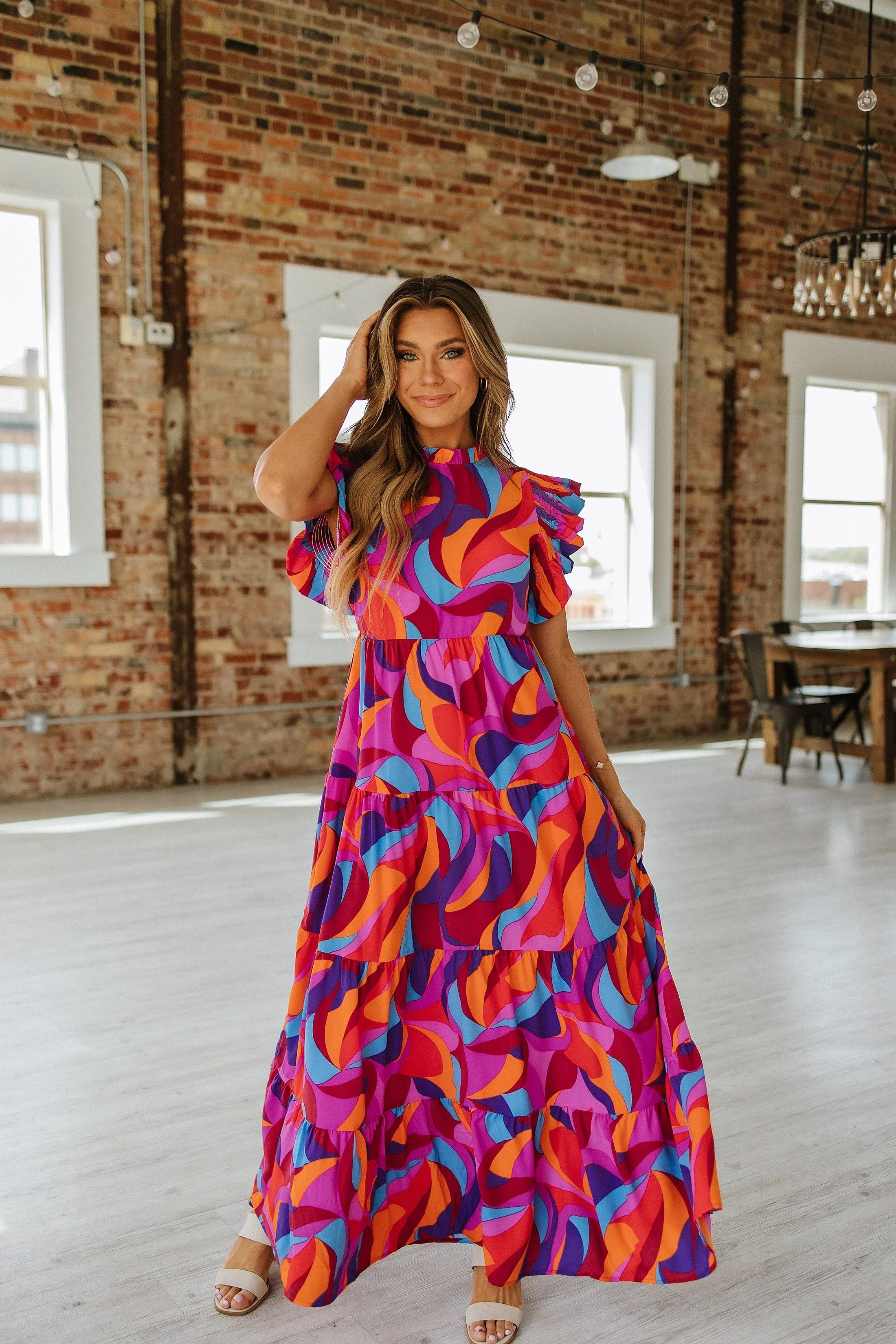 SALE - Lorraine Ruffle Tiered Maxi Dress | S-XL