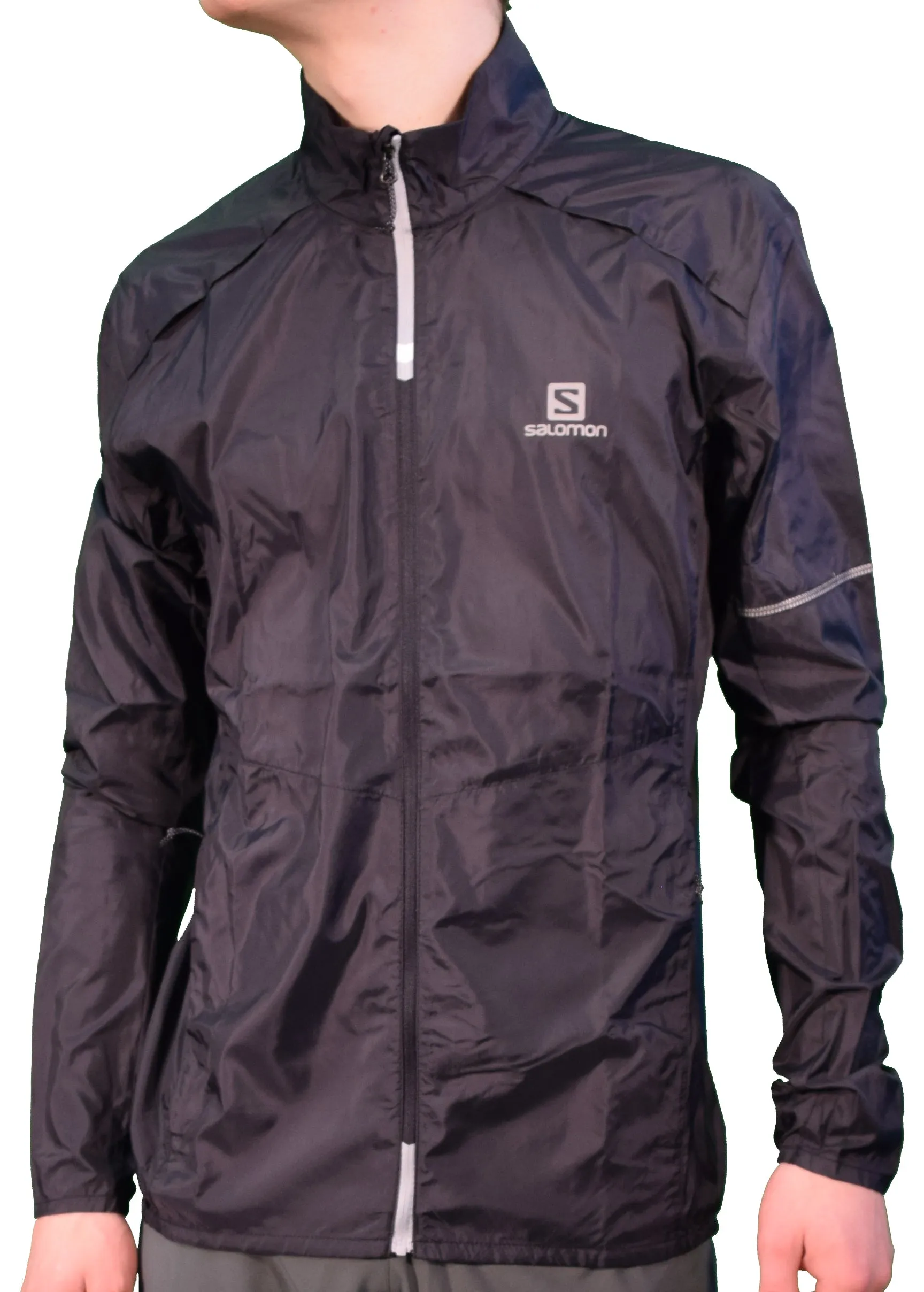 Salomon Mens Agile Wind Jacket Running Windbreaker