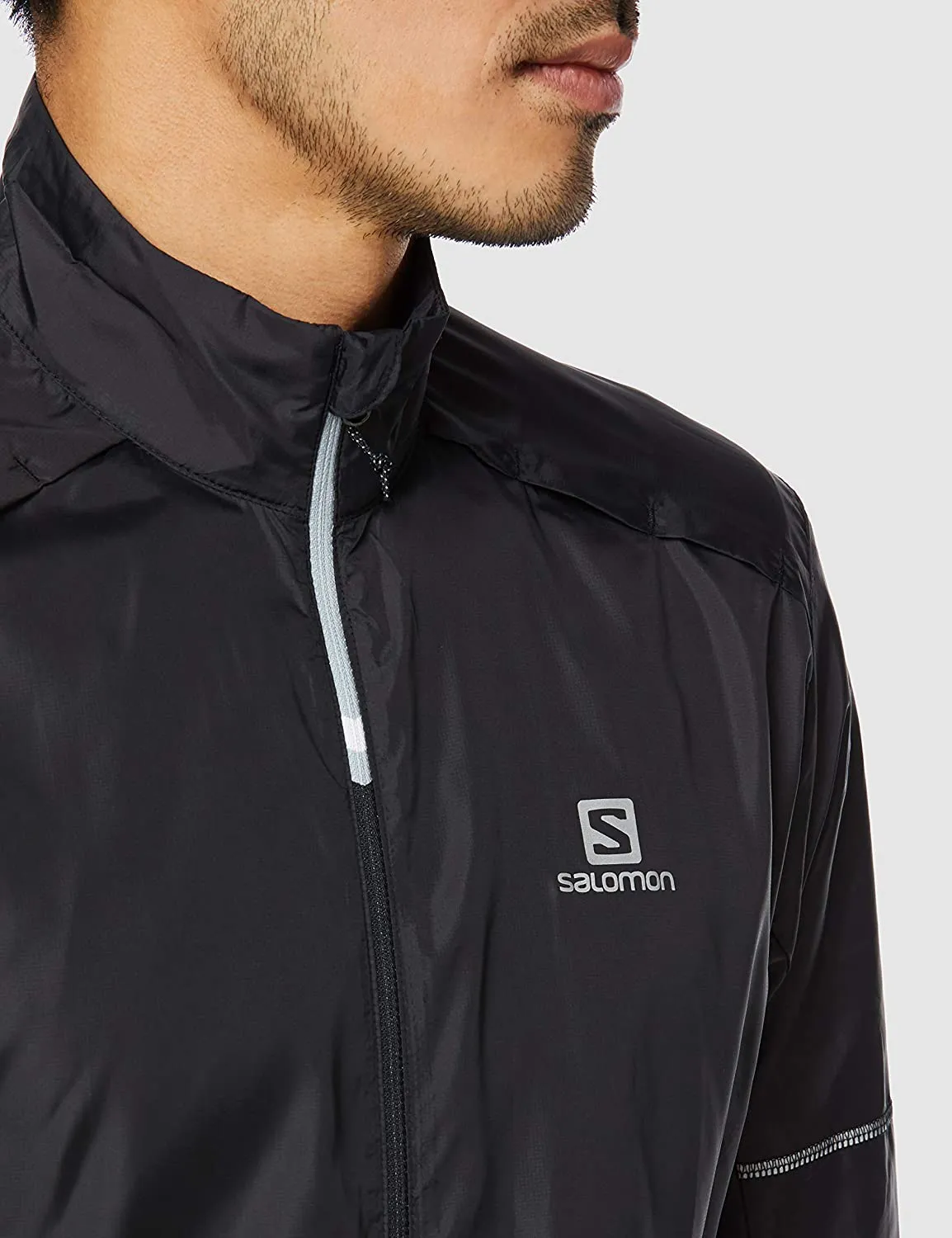 Salomon Mens Agile Wind Jacket Running Windbreaker