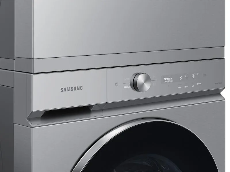 Samsung DVG53BB8900TA3 Bespoke 7.6 cu. ft. Ultra Capacity Gas Dryer with AI Optimal Dry and Super Speed Dry in Silver Steel